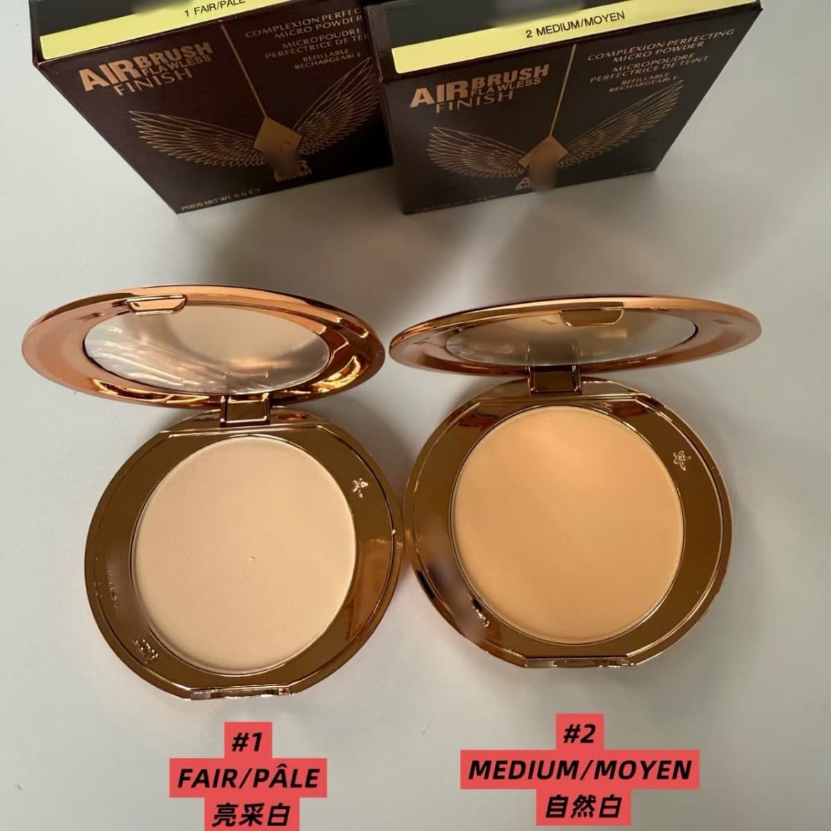 Cross-border Channel C.T Setting Powder Compact Blurring Loose Powder 8g Moonlight White Powder Compact Small Silver Powder Compact Bright White