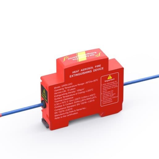 DIN Rail Smart Fire Suppression Device, Automatic Induction Rapid Fire Extinguishing Equipment for Electrical Cabinets, Industrial Fire Extinguisher