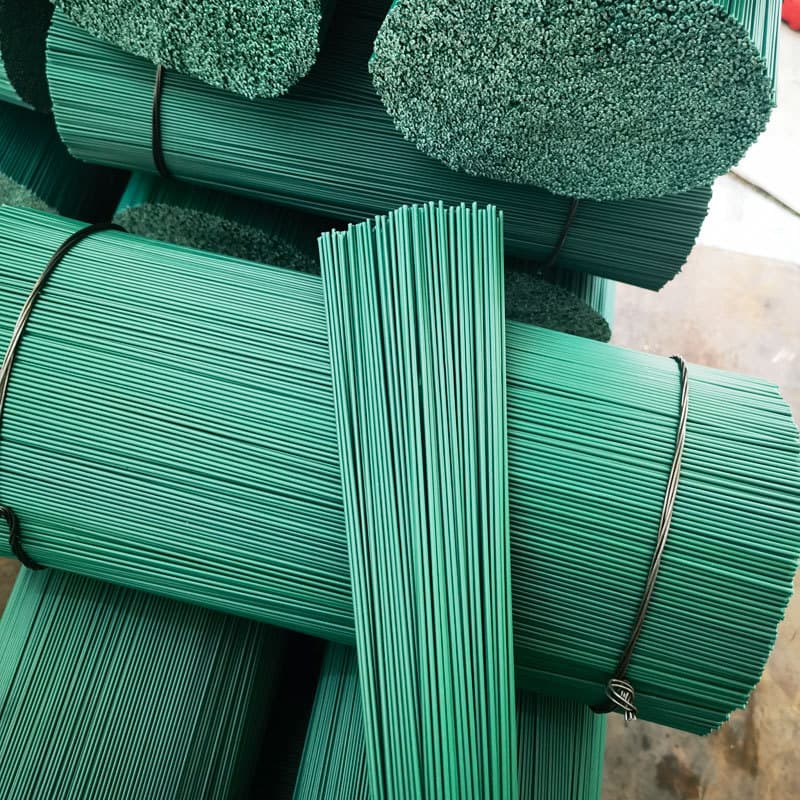 No. 2 plastic wrapped iron wire flower pole wire mesh flower artificial flower paper flower fake flower ribbon rose flower pole wholesale 30/40 cm