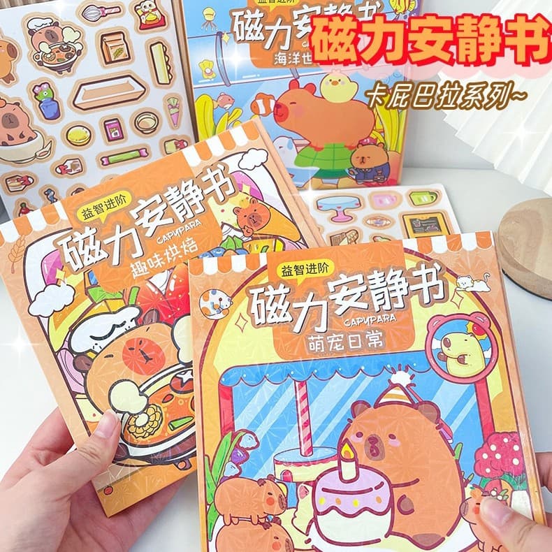 Sanrio Series Strong Magnetic Quiet Book Children's Toy 18cm Quiet Book Handmade DIY No-Cut Stickers