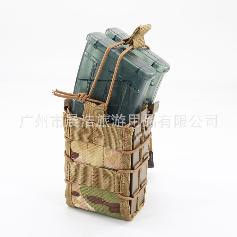 Outdoor Magazine Pouch Rifle Mag Pouch 9mm .556 AK M4 Elastic MOLLE Vest Attachment Tactical Magazine Pouch