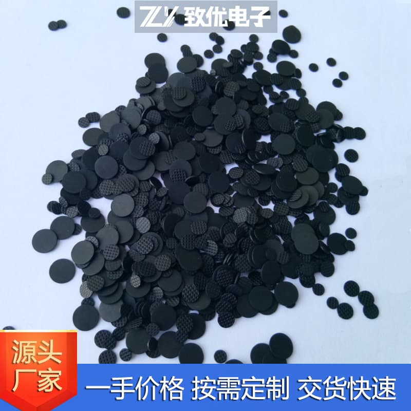 Green conductive carbon particles, black particles, round carbon dot silicone buttons, metal conductive particle gaskets, factory direct sales in stock