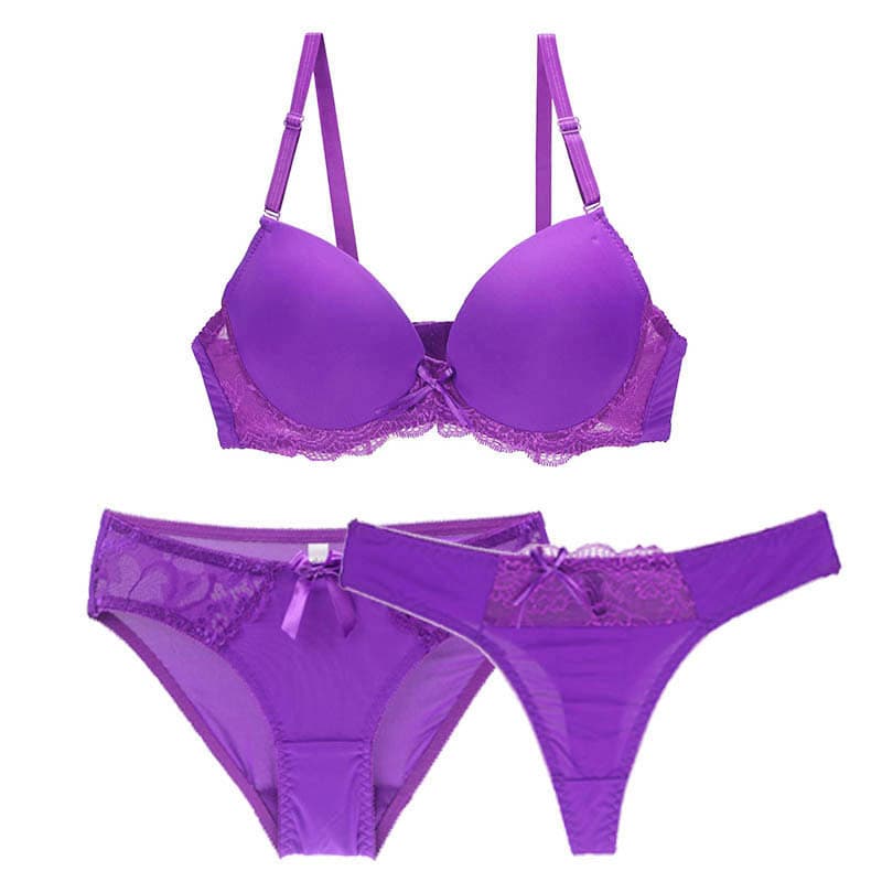 2025 New Cross-Border European and American Original Bra Set Plus Size Sexy Lace Underwire Push-Up Women's Lingerie Hot