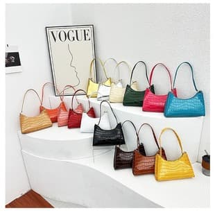 Drop Shipping Embossed Underarm Bag Korean Style Summer Trend New Stone Pattern Candy Color Handheld Shoulder Bag Women