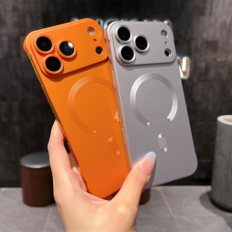 Compatible with iPhone 17 Case, Frameless Magnetic 16 Pro Max Metal Paint Skin-Feel Apple 15 Drop-Resistant Cover 14