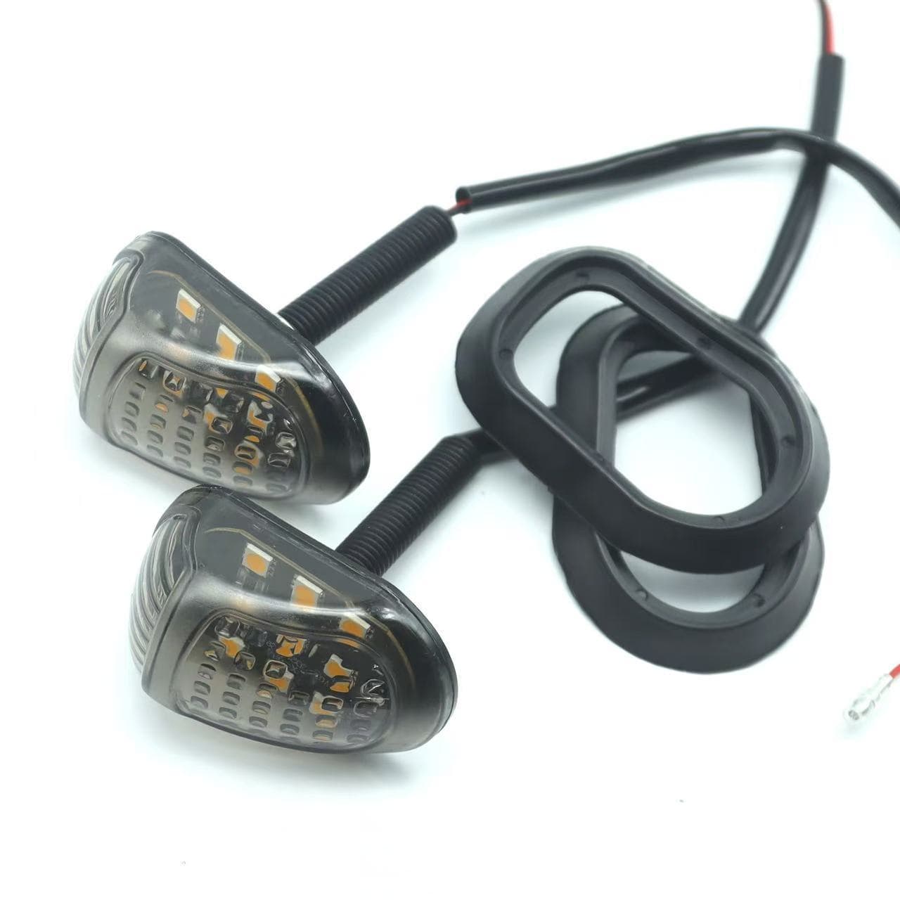 Electric Vehicle 12V Motorcycle D-Shape Turn Signal Light LED Modification Accessory