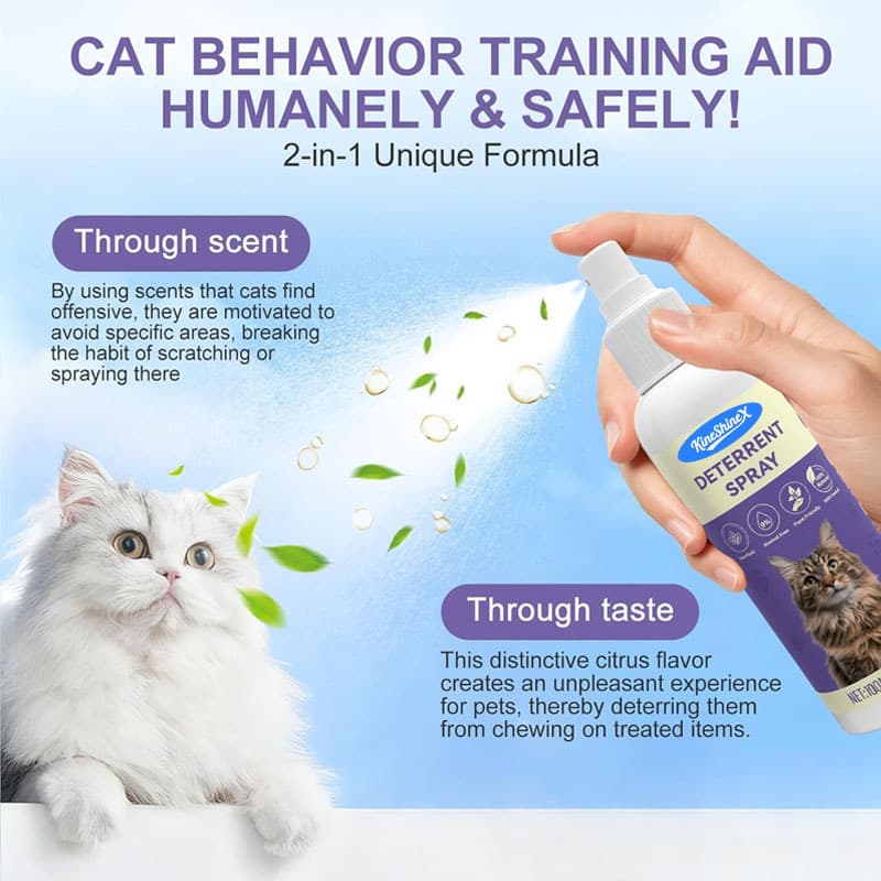 KineShineX Indoor & Outdoor Furniture Anti-Cat Spray - Stop Scratching, Urinating, Biting - Natural Essential Oils, Pet Safe