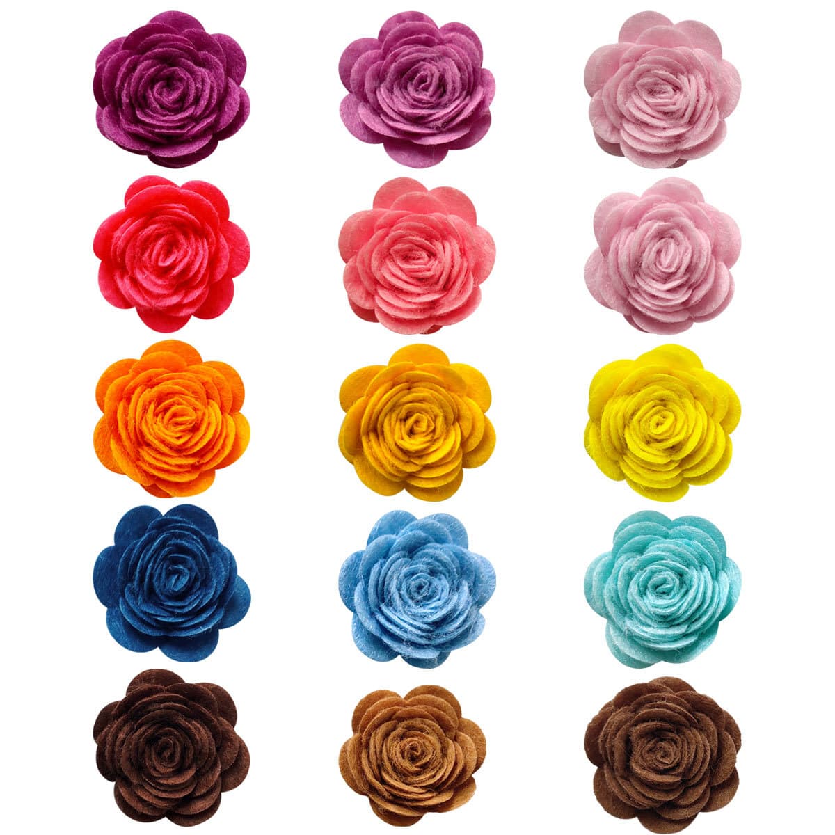 Non-woven Fabric Rose Children's DIY Decorative Accessories Scrapbook Cards Stationery Toys Self-adhesive Appliques