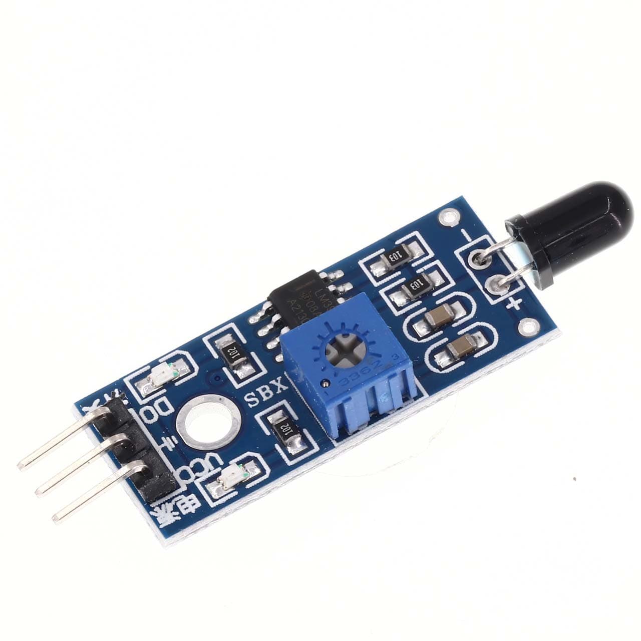Blue Board Flame Sensor Module Fire Detection Module Infrared Receiver Module (3-Wire System)