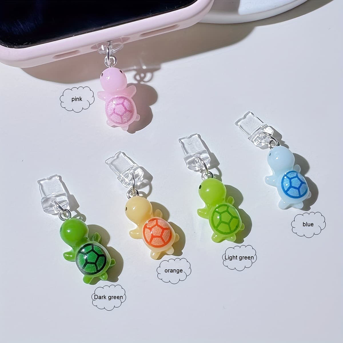 Cute Little Turtle Dust Plug for Phone, Tablet, and Headphone Ports, Compatible with Type-C