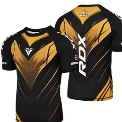 RDX Fighting Competition 2025 New Jersey Fan Breathable T-shirt Men's Casual Crew Neck Short Sleeve Boxing Top