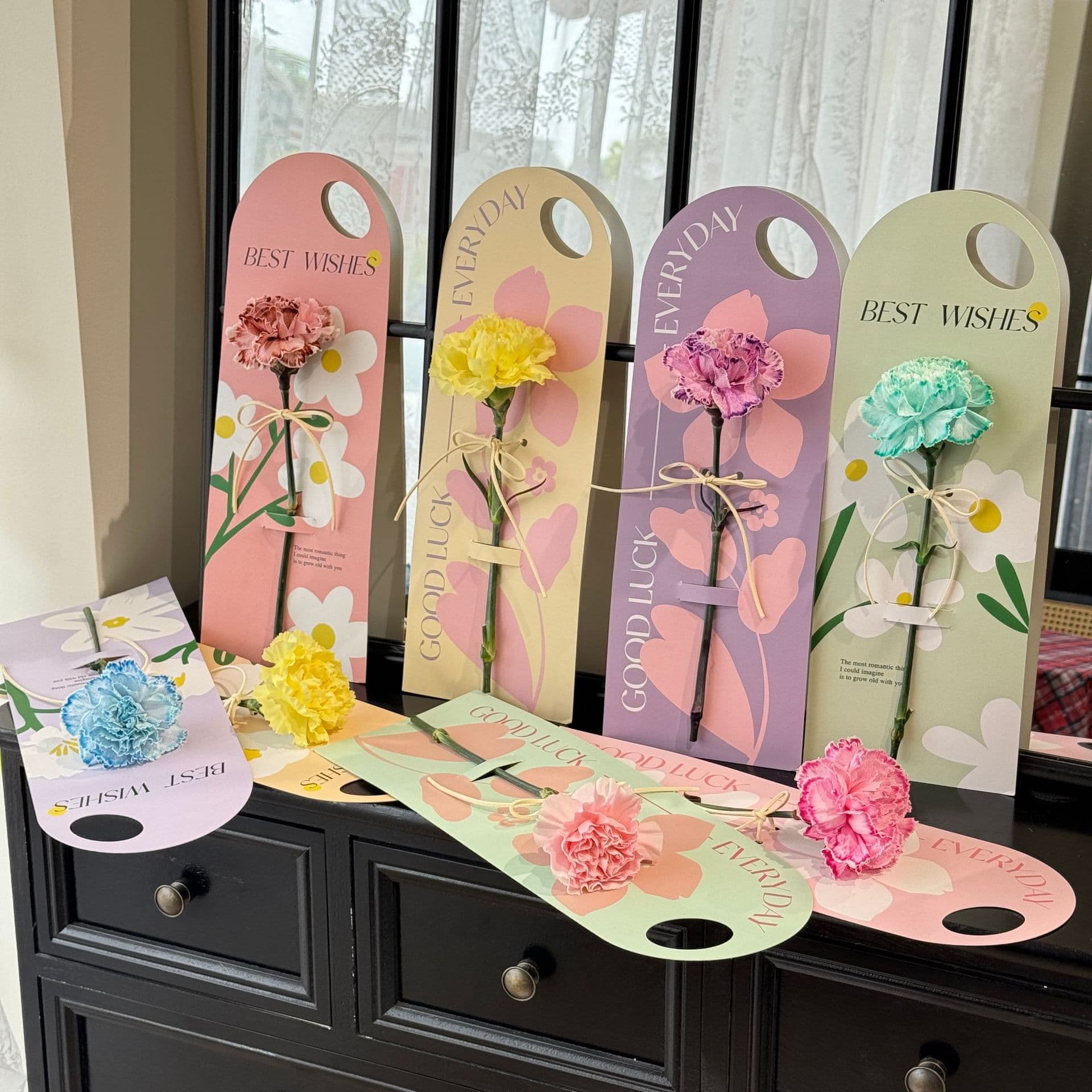 Teacher's Day Single Stem Flower Box Fresh Flower Handheld Packaging Flower Card DIY Bouquet Wrapping Material March 8th Handheld Flower Arrangement Box