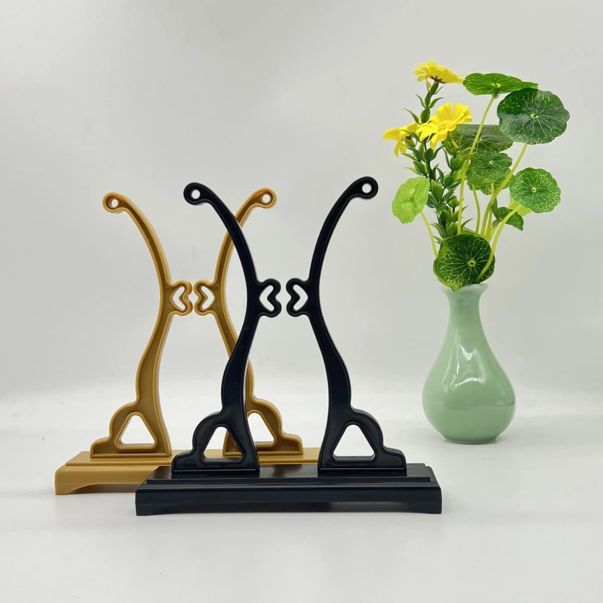 Fan Accessories Chinese Style Round Fan Base Palace Fan Stand Fan Holder Adjustable Detachable Fan Stand