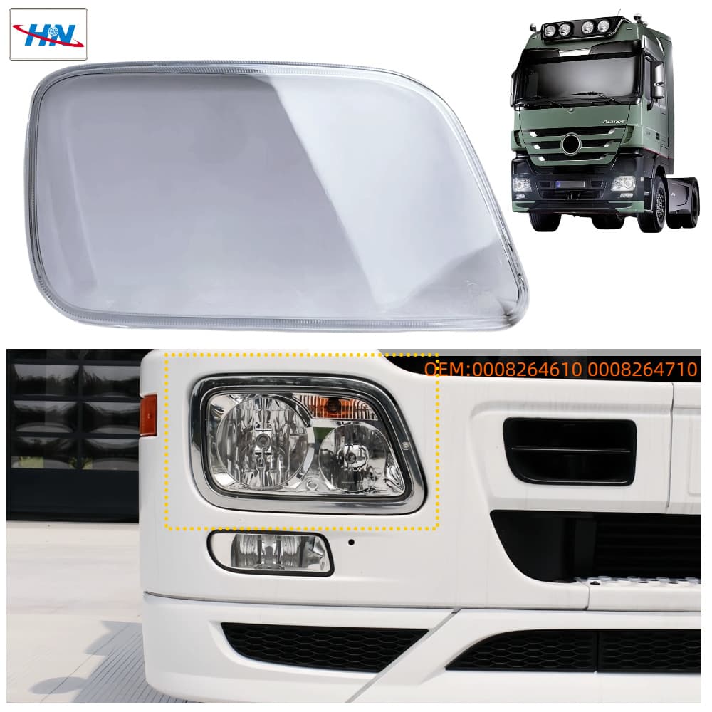 0008264610 ACTROS MP3 MP2 Headlight Glass Lens Cover Specifically for Mercedes-Benz Truck Pump Truck 3341