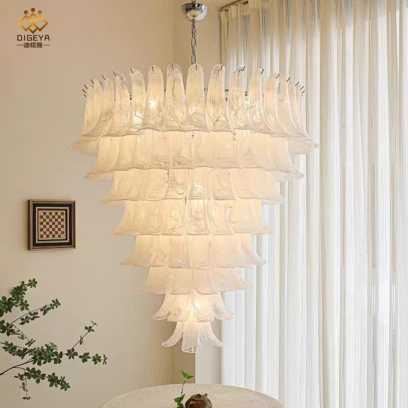 Digya French-Style Vintage Villa High-End Living Room Main Light, Simple and Luxurious Dining Room Duplex Staircase Cloud Chandelier