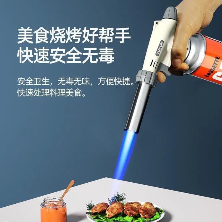 Portable torch head cartridge flame torch pig hair burner baking outdoor electronic igniter blowtorch flamethrower
