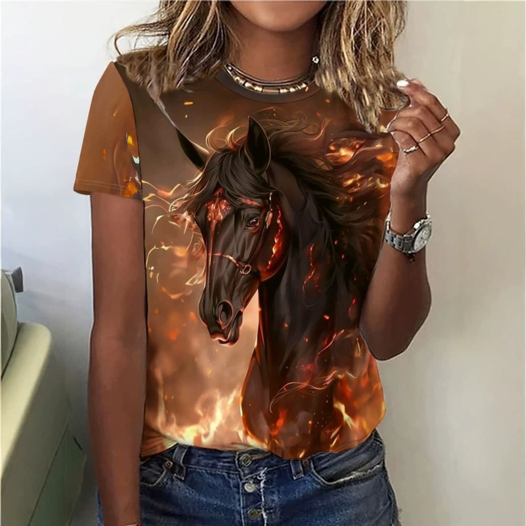 European and American casual printed short-sleeved T-shirt dropshipping cross-border direct supply to Amazon/Temu/AliExpress/TK