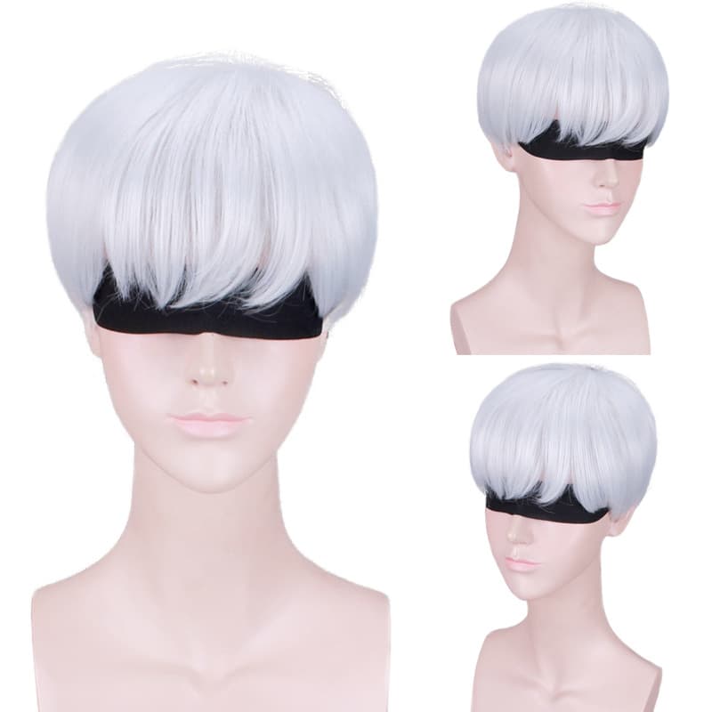 NieR: Automata 9S Silver White Men's Short Wig Cosplay Wig