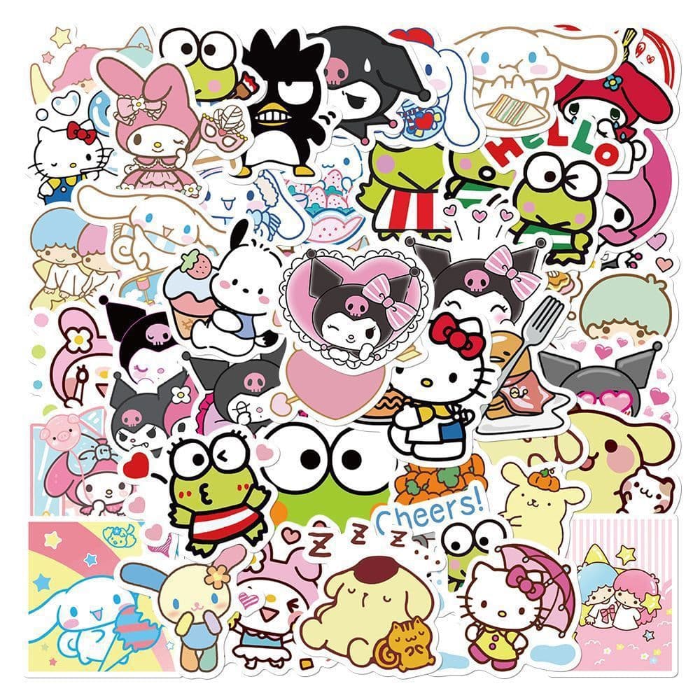 100 mixed cute Cullomi cinnamon dog Melody cartoon stickers for notebooks and notebooks decorative stickers