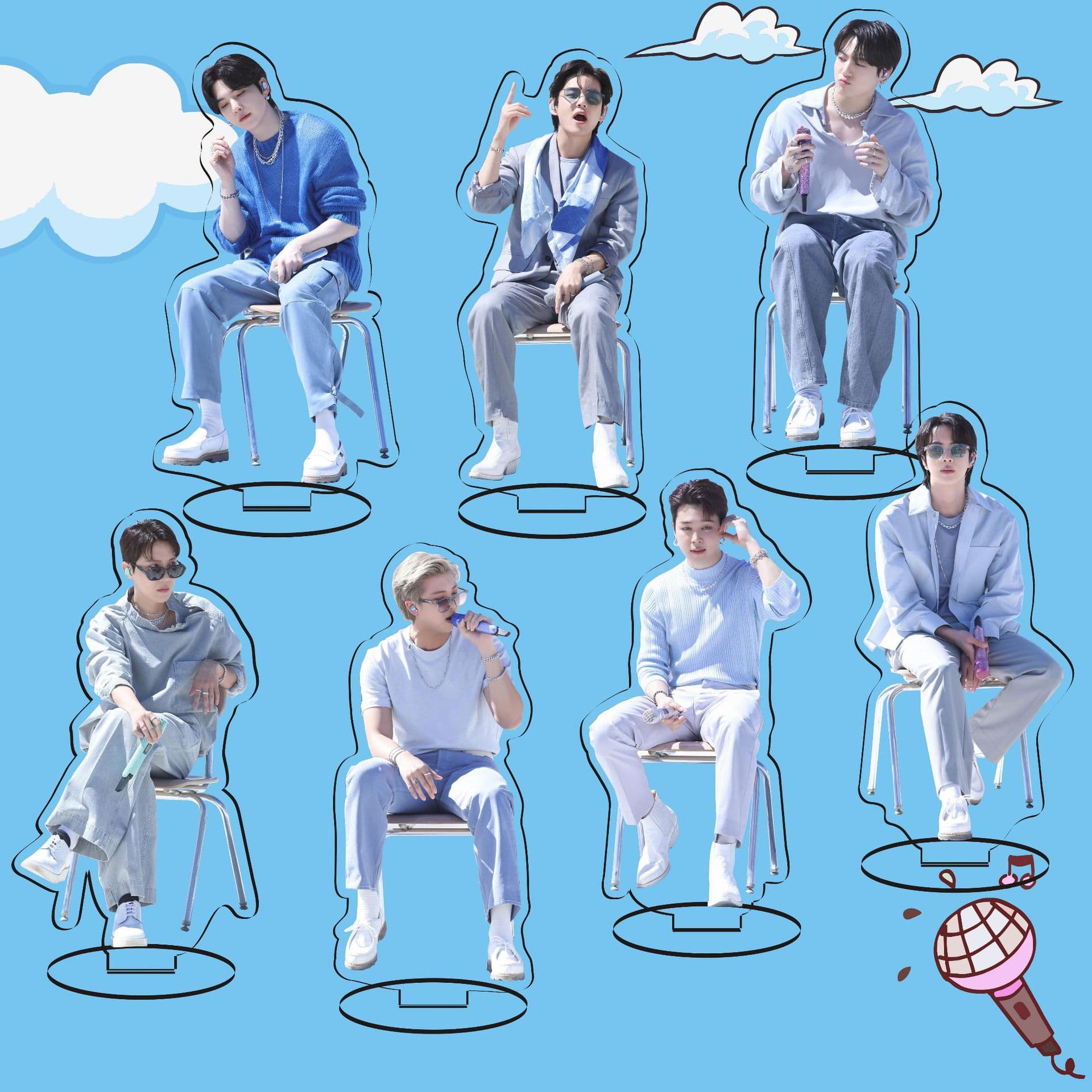 BTS New Proof Series Double-Sided Acrylic Standee Signboard Celebrity Merchandise