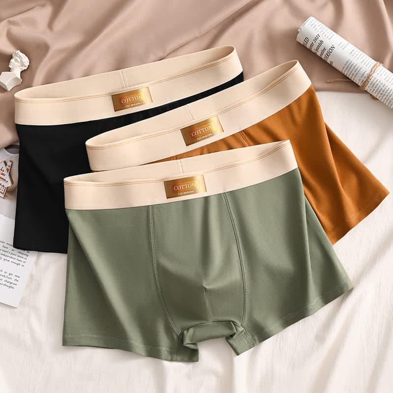 Men's underwear, men's boxers, sports cotton, boys' breathable boxer briefs, youth shorts, men's one-piece drop shipping