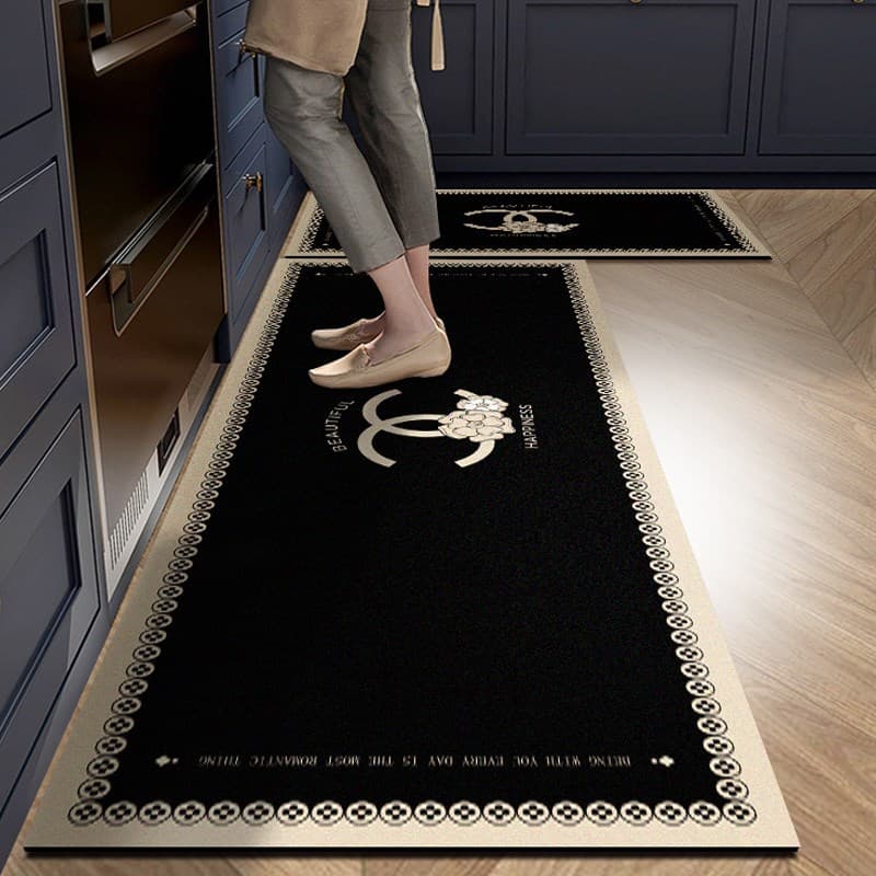 Xiaoxiangfeng Kitchen Floor Mats, Household Stain-Resistant and Easy-Care Foot Mats, Water-Absorbent and Oil-Absorbent, Cuttable Diatom Mud Floor Mats