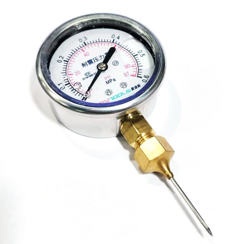 Irrigation Drip Irrigation Hose Shockproof Pressure Gauge Probe, Drip Irrigation Sprinkler Pressure Reducing Valve, Oil-Immersed High-Precision Pressure Gauge
