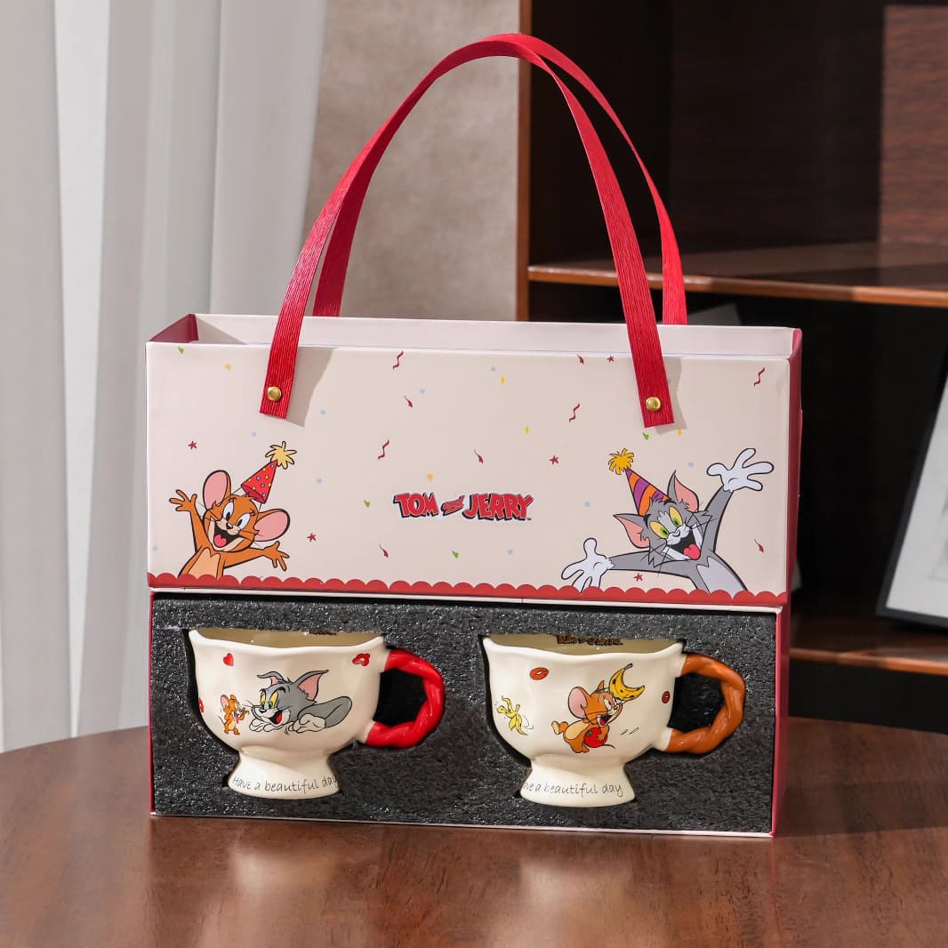 Officially Licensed Tom and Jerry Mug Cute Couple Cup Household Ceramic Cup Birthday Valentine's Day Gift
