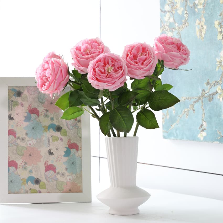 Hand-feeling moisturizing rose ins style simulated bouquet photo props curled tea rose Austin rose simulated flower