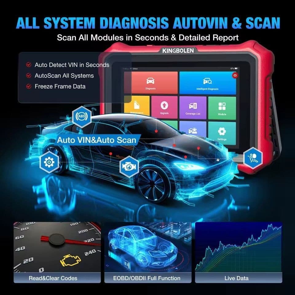 Lifetime Free Update Kingbolen K8 Pro K8 Elite OBD2 Scanner