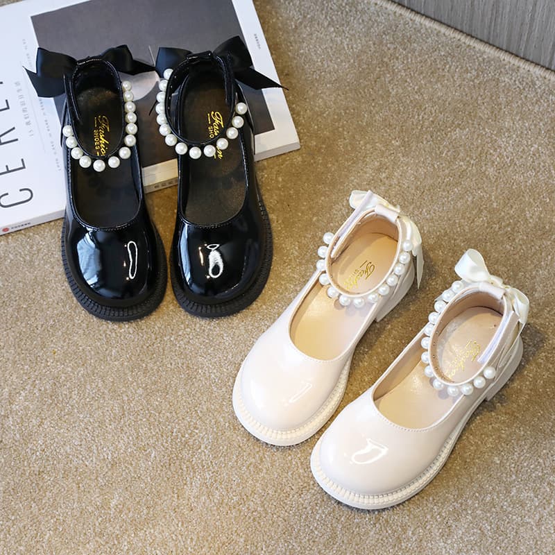 Girls' Shoes Children Princess Small Leather Shoes 2024 New Spring and Autumn Girls' Shoes High Heel Soft Sole Stylist Mary Jane