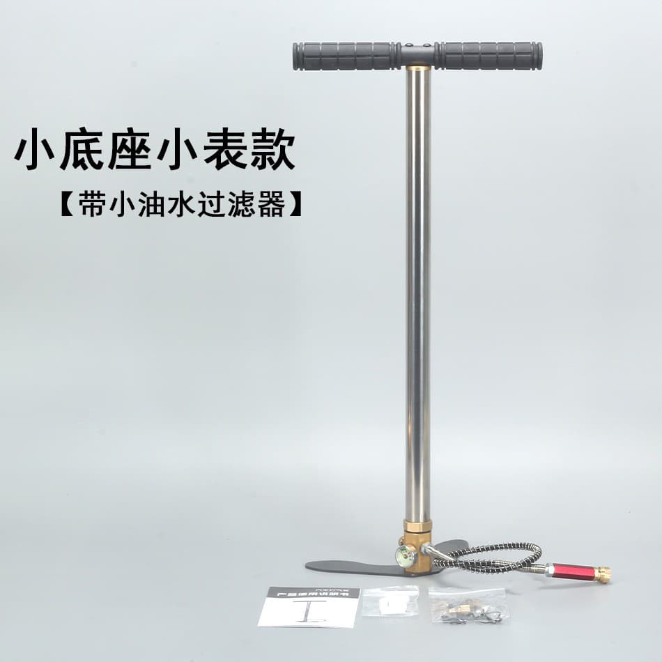 Stainless Steel High Pressure Hand Pump 30MPa Manual Folding Large Gauge Model 40MPa Manual Air Pump 4500psi
