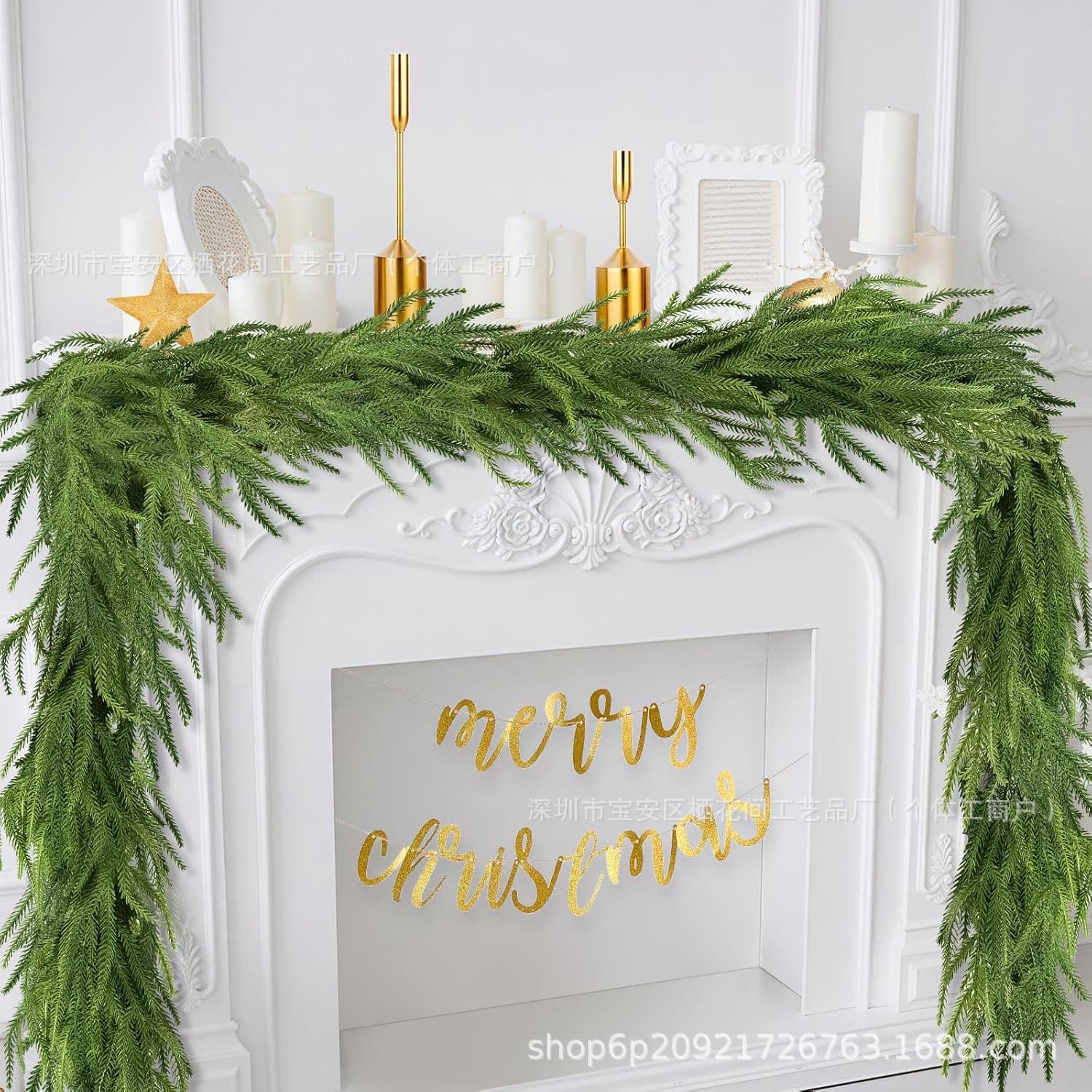 Cross-border Soft Plastic Norfolk Pine Vine - Amazon Christmas Hearth Wall Hanging Greenery