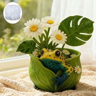 YinDian Frog Out of Well Candle Plaster Mold DIY Epoxy Resin Storage Cup Flower Pot Decorative Silicone Mold