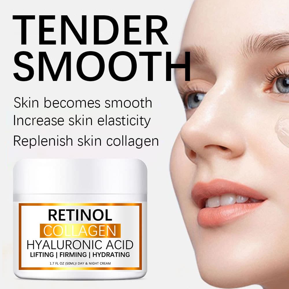 Cross-border Retinol Collagen Dual-Effect Face Cream 50g Moisturizing Nourishing Fades Dark Spots Brightens Anti-Wrinkle