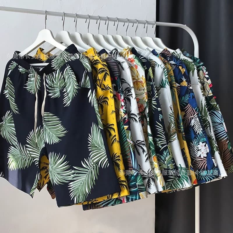 Men's Beach Shorts Quick-Dry Loose Thin 5-Inch Casual Sports Swim Trunks Wholesale