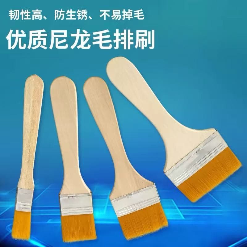 Yellow Nylon Bristle Brush Board Brush Oil Painting Brush Cleaning Small Brush Glue Paint Brush Soft Bristle Brush Board Brush Oil Painting Brush