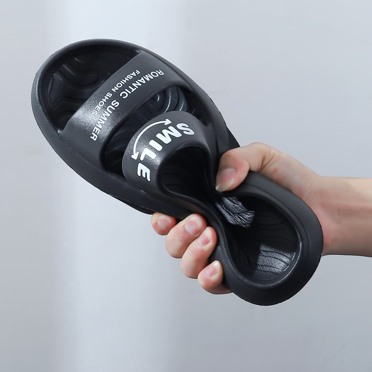 Soft Sole EVA Anti-Odor Home Summer Korean Style Couple Cloud-Like Slippers Simple Fashion Soft Sole Slippers