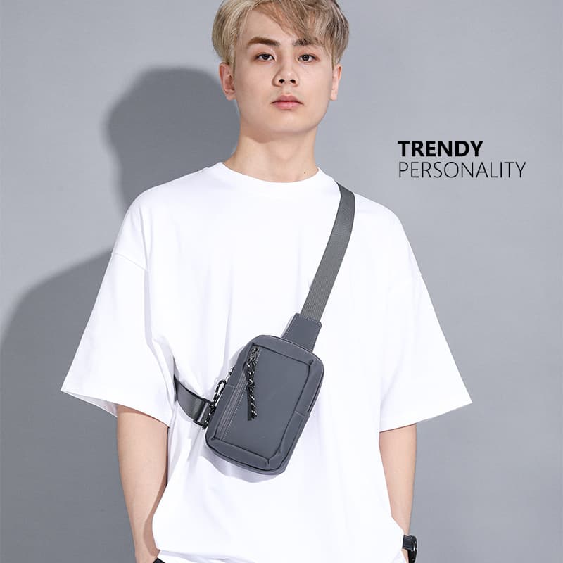 Cross-border new men's shoulder crossbody bag mini waterproof mobile phone chest bag outdoor sports fitness bag women's waist bag