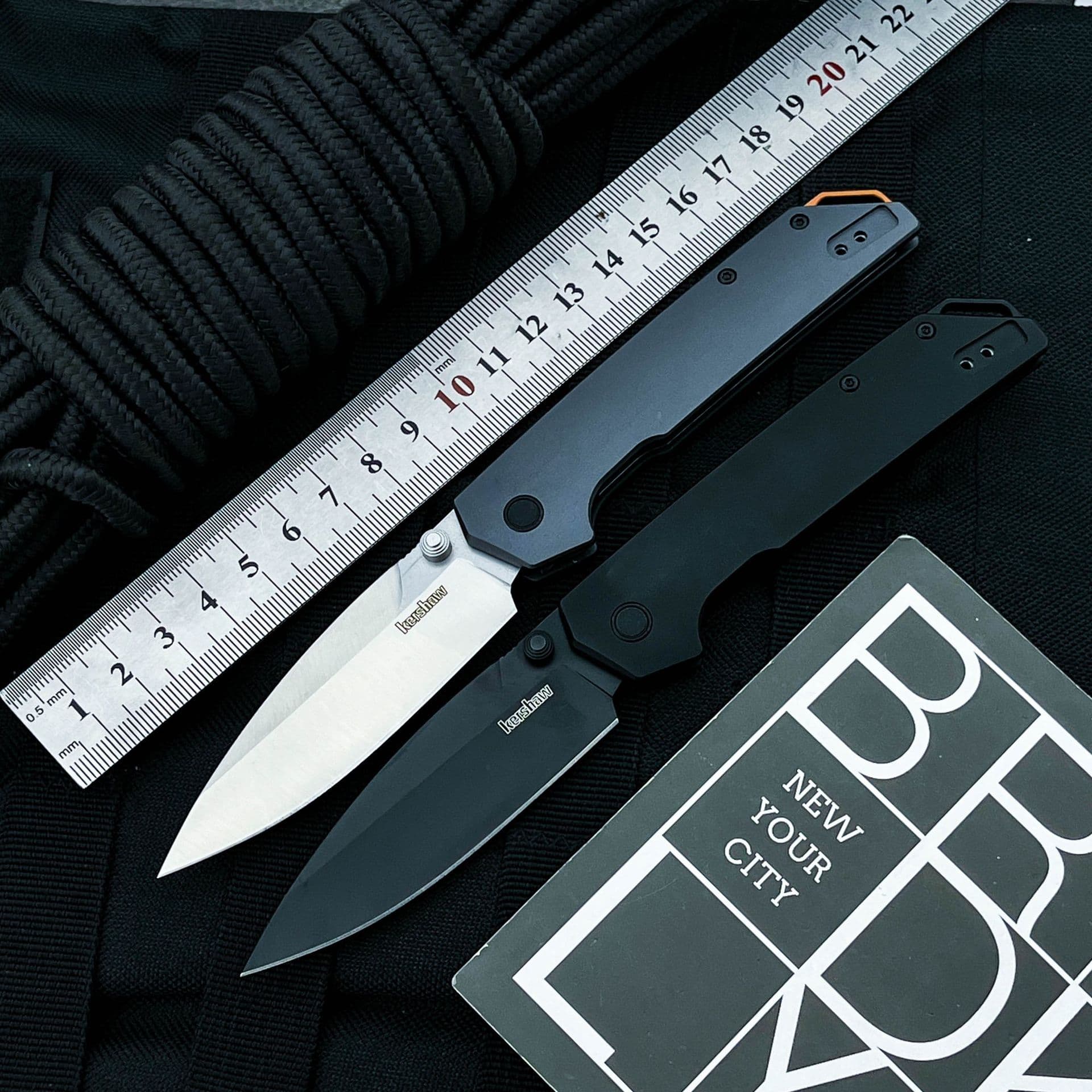 Hot new card show 2038 folding knife high quality aluminum alloy metal handle stacking knife outdoor knife wilderness survival knife