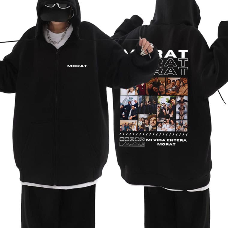 Morat Band Mi Vida Entera Zip Hoodie Men Women Casual Oversized Zip Jacket