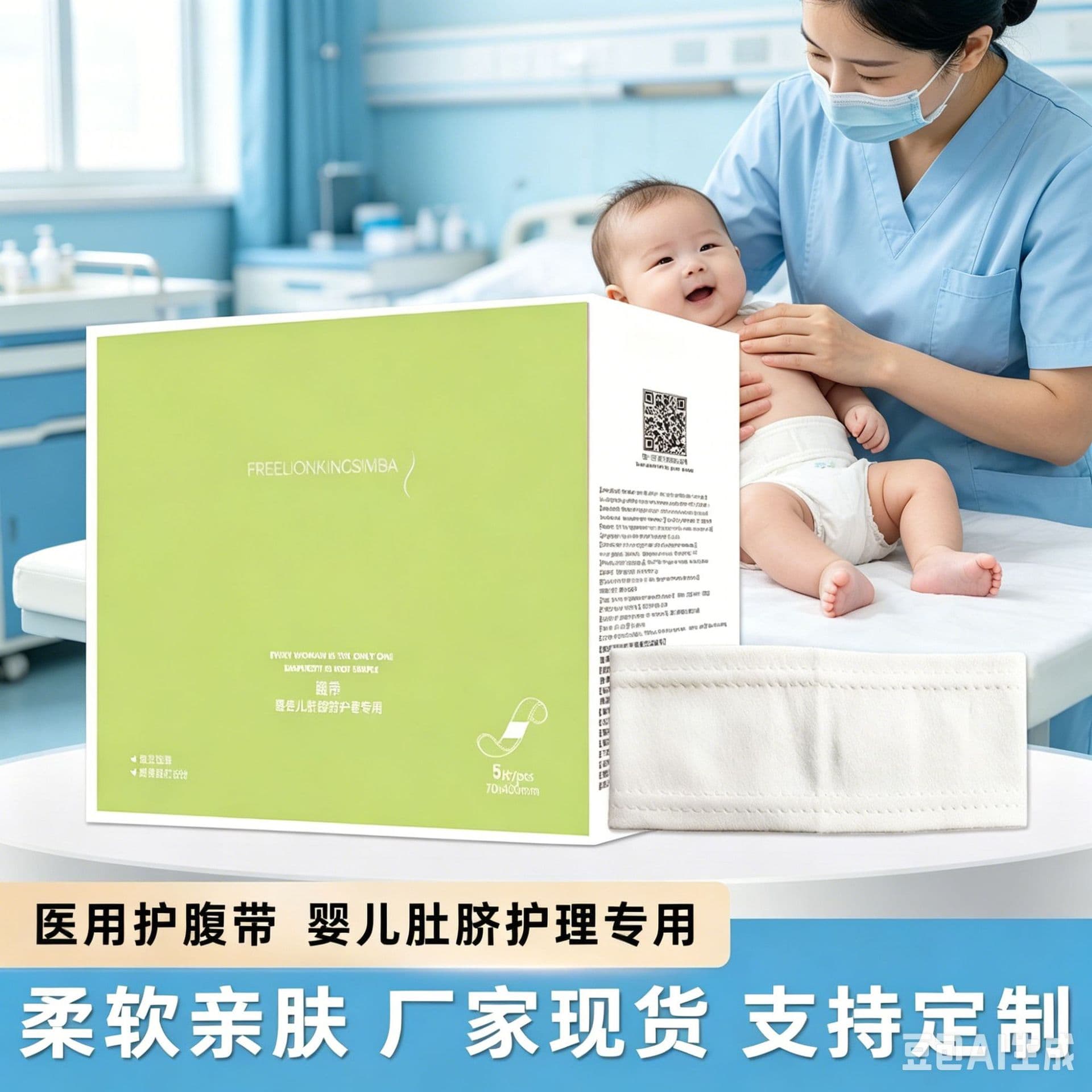Baby Disposable Umbilical Cord Protector Newborn Postoperative Navel Care Navel Protective Patch Hospital Confinement Center Wholesale