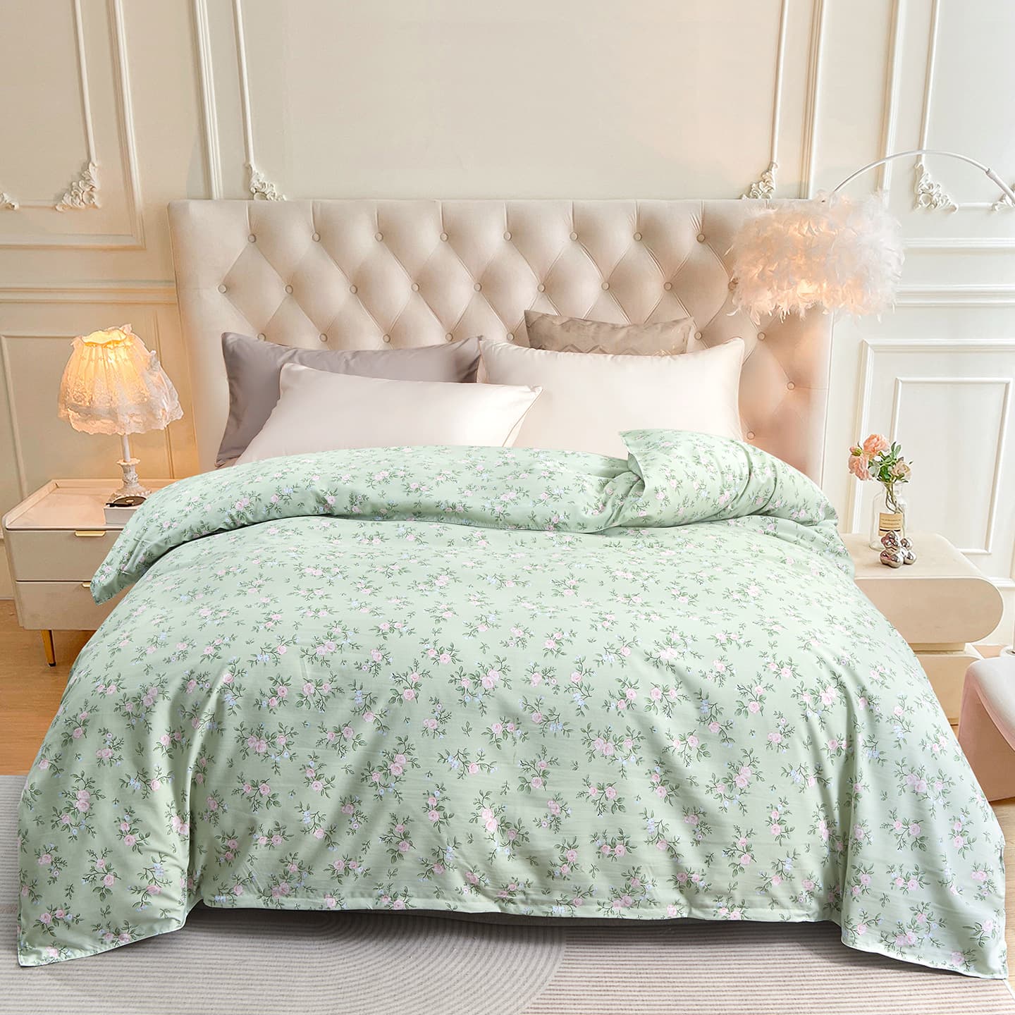 Cross-border Yunjin Cotton Single Student Duvet Cover Single Double Korean Printed Bed Sheet Single Bedding Factory Wholesale