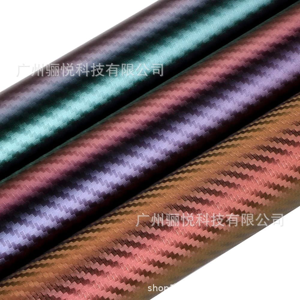 Carbon Fiber Chameleon Color Change Film for Automotive Interior and Exterior Decals, Motorcycle and Bicycle Body Wrap Purple to Blue Copper