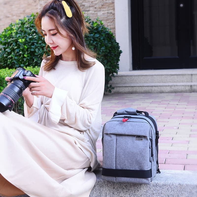 New Cross-border Photography Backpack DSLR Camera Bag, Single or Double Shoulder, Custom Logo Available, Dustproof Travel Camera Bag