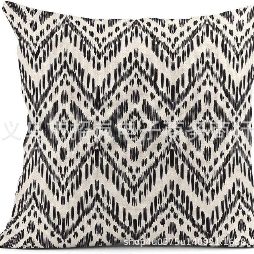 Amazon Bestseller Geometric Pattern Throw Pillow Cover, Linen Material, Geometric Abstract Pattern Home Decorative Cushion Cover