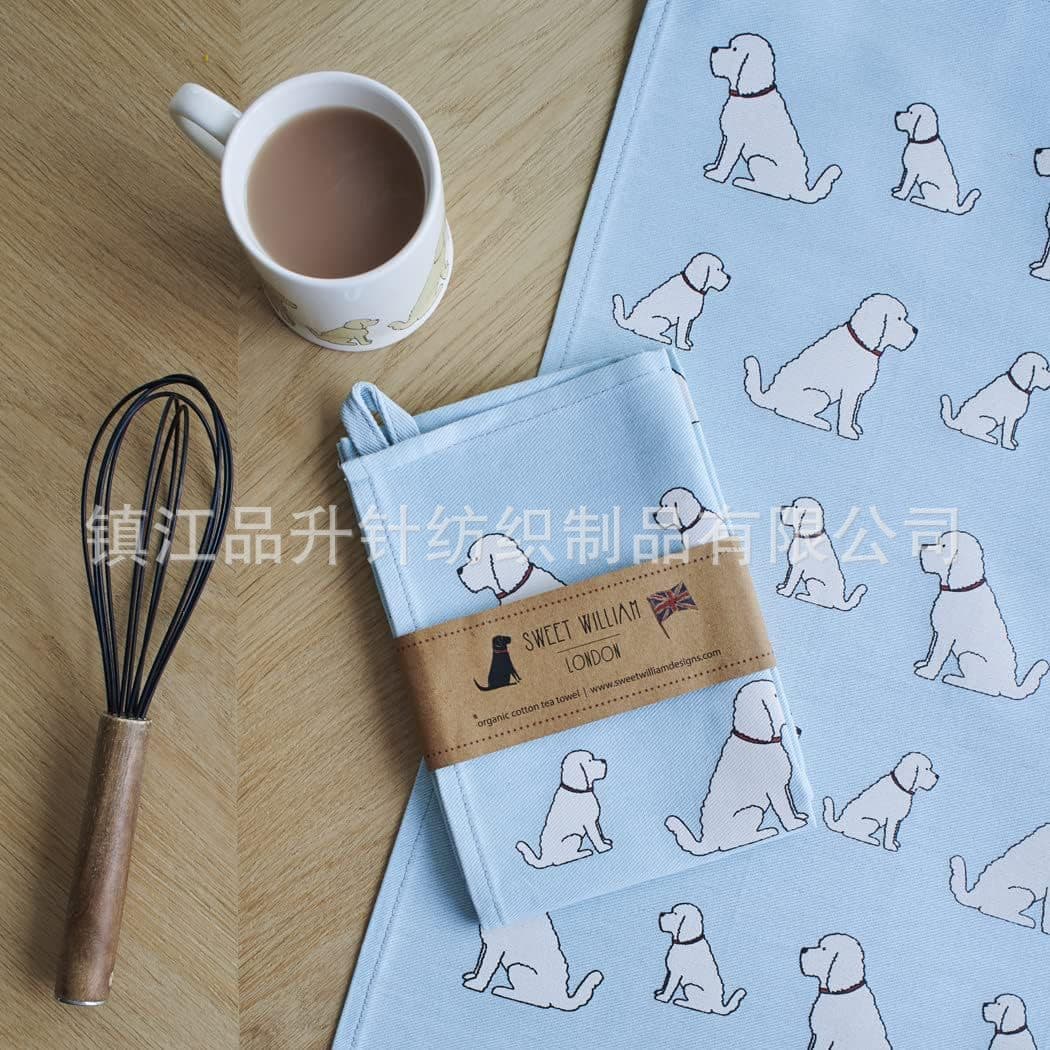 Customized cotton tea towels for export, 40*60cm patterned napkins, Christmas style, logo printed tablecloths.