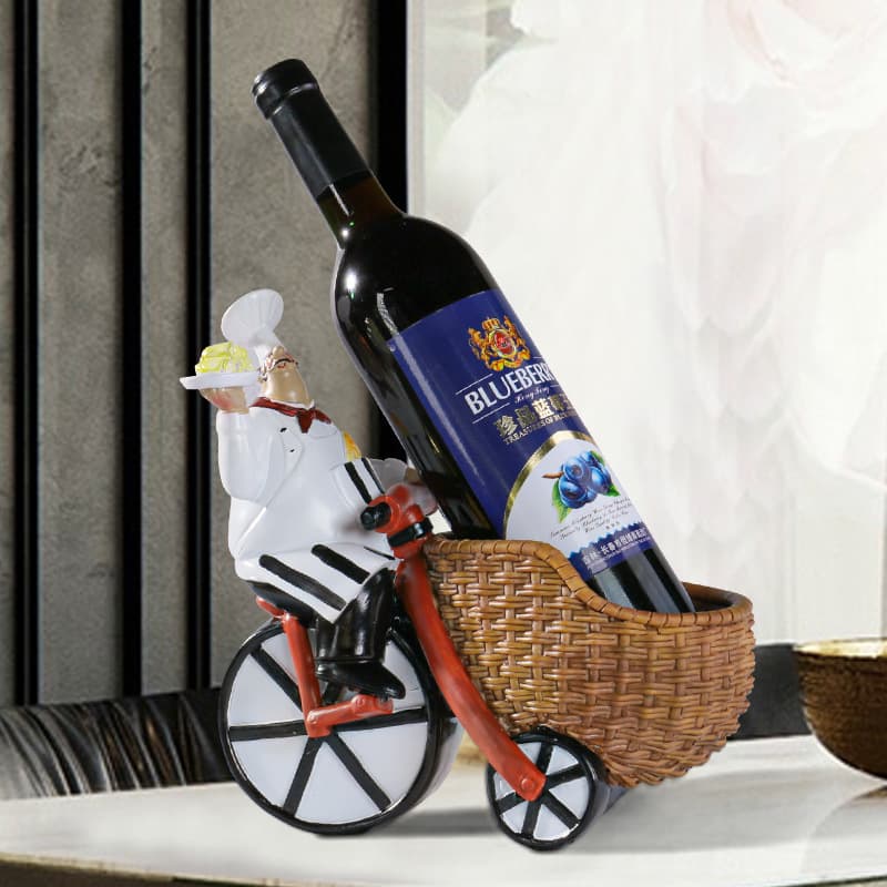 Resin Chef Wine Bottle Holder Home Decorations Fruit Display Kitchen Window Decoration Modern Simplicity Style Plastic Resin