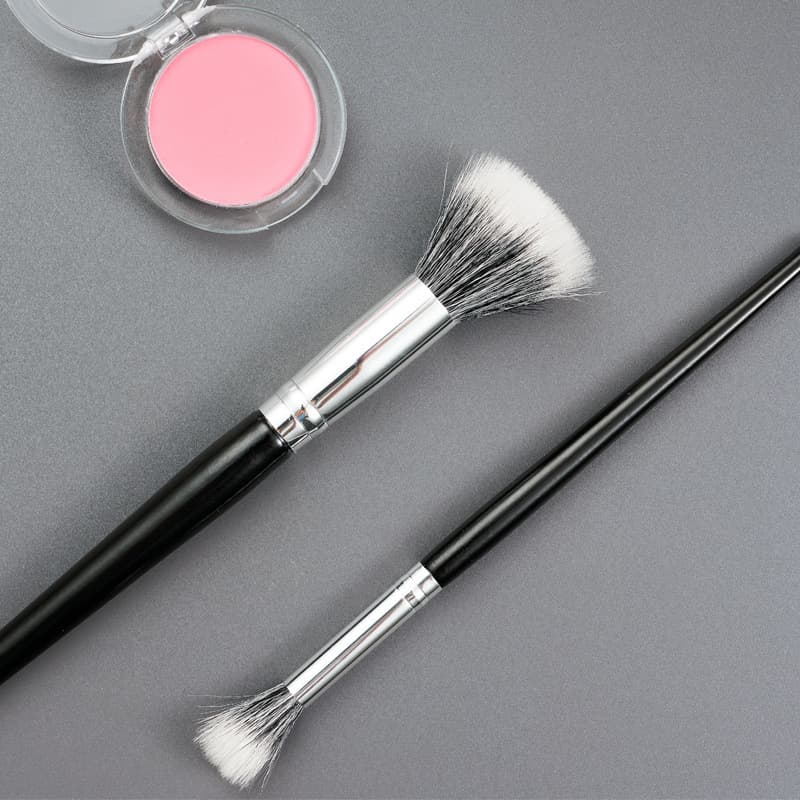 Wool Pointillism Blush Brush: Animal Hair Loose Powder Brush, Fine Glow Single Makeup Brush, Animal Hair Makeup Brush