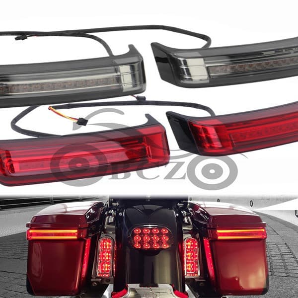 Motorcycle Accessories Compatible with Harley Touring Side Box Tail Light Travel Box Side Light 2014